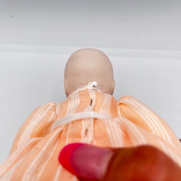 VTG 6" Caucasian Sugar Lump Porcelain Sleeping Baby Doll- Boots Tyner 1990's - Picture 8 of 11